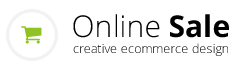 Online Sale - Creative ecommerce design logo